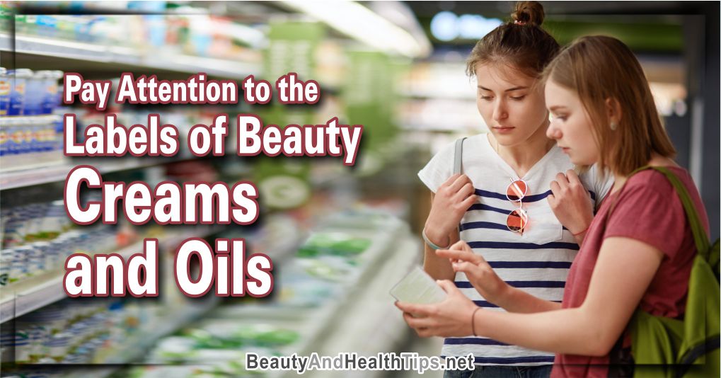 Labels of Beauty Creams and Oils